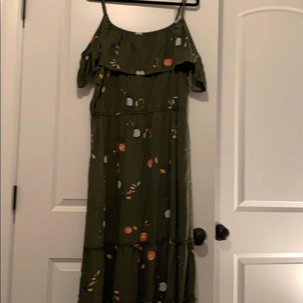 Olive green maxi